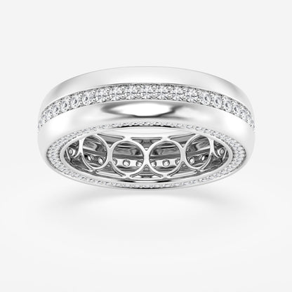 Round Moissanite Eternity Band