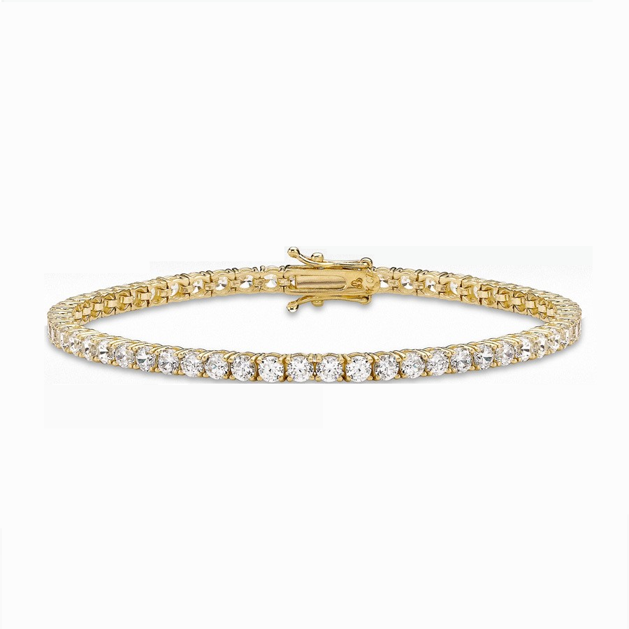 (5 CT TW) 3mm Round Tennis Bracelet – view 2