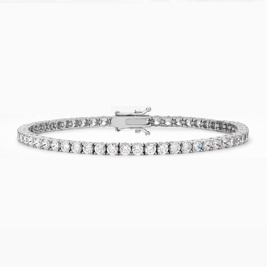(5 CT TW) 3mm Round Tennis Bracelet – view 2