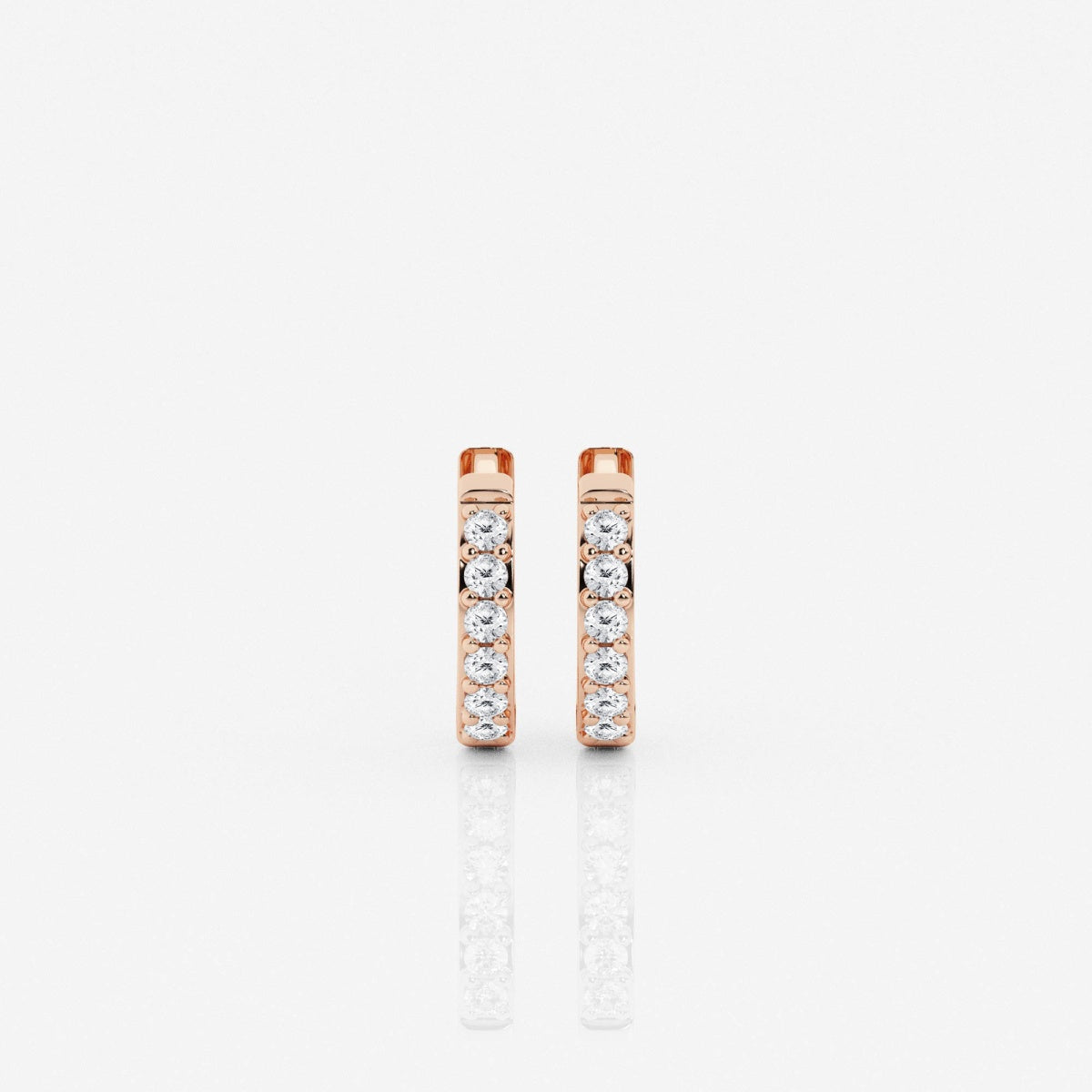 Round Moissanite Hoop Earrings – view 6
