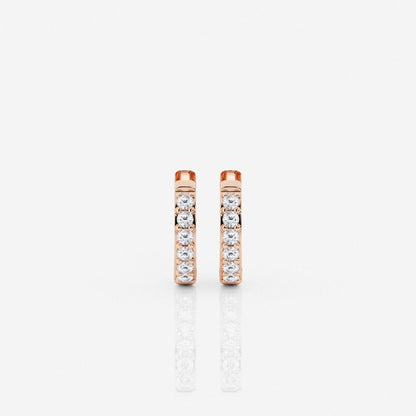 Round Moissanite Hoop Earrings