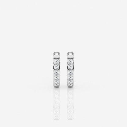 Round Moissanite Hoop Earrings
