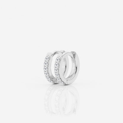Round Moissanite Hoop Earrings