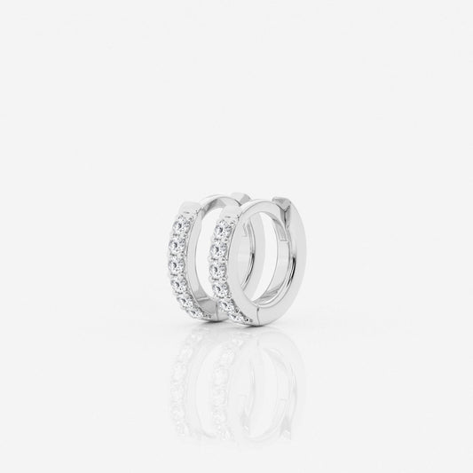 Round Moissanite Hoop Earrings