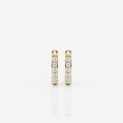 Round Moissanite Hoop Earrings