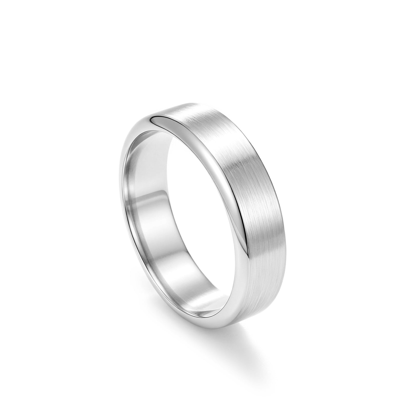 Men’s Platinum Wedding Band with Hidden Gemstones – view 2