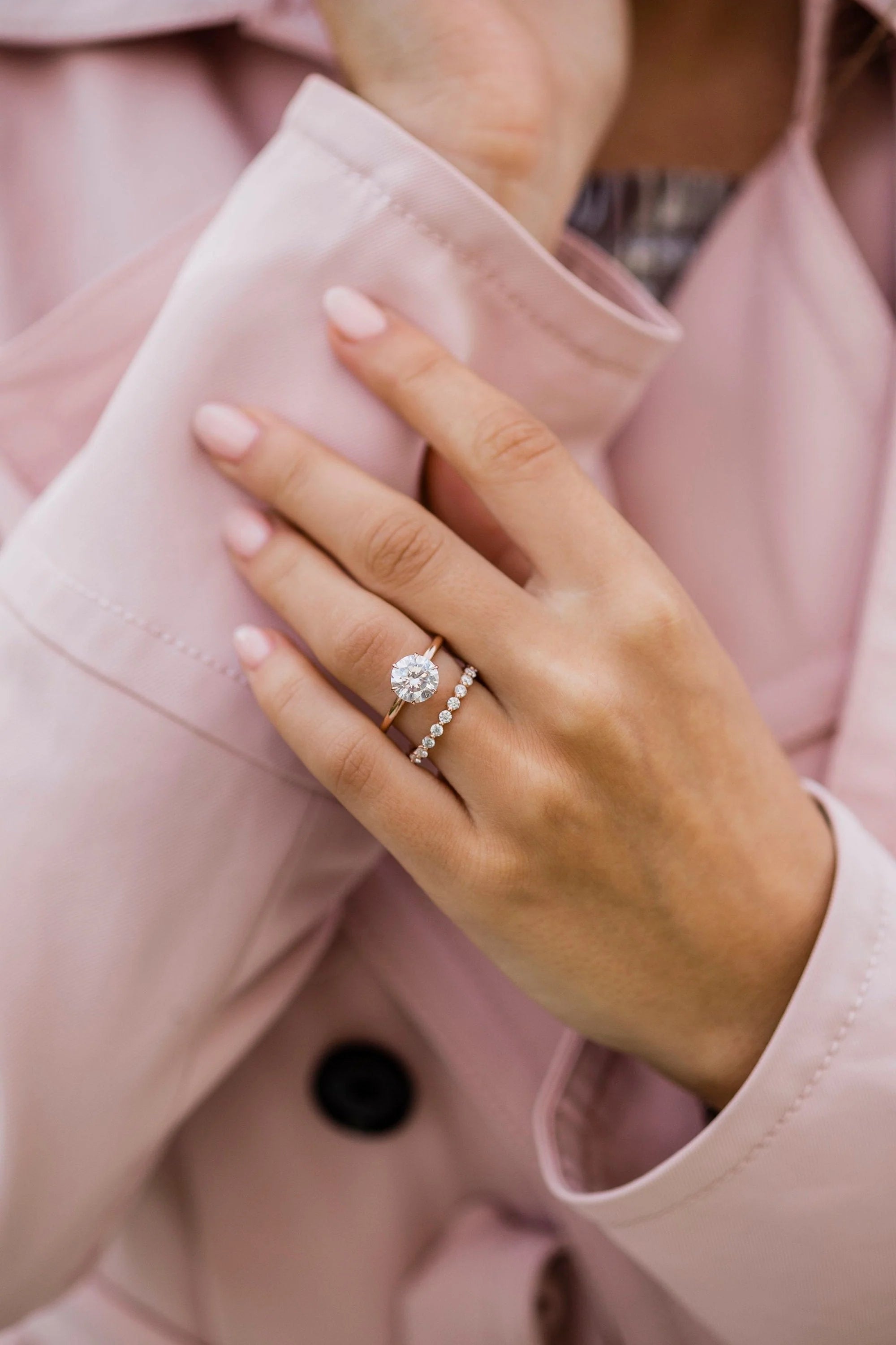 2.5 CT Round Cut - Solitaire Band and High Halo – view 6