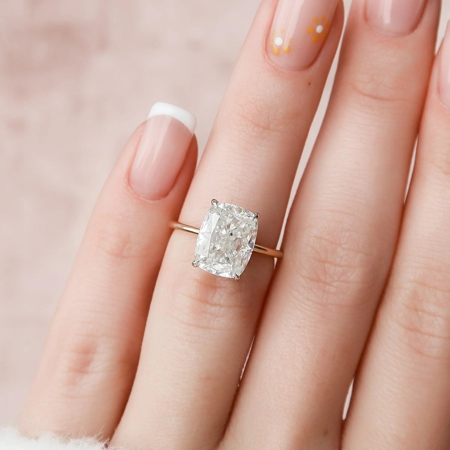 3.5 Carat Cushion Cut Diamond Ring