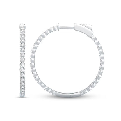 Moissanite Diamond Hoop Earrings 1CT Total Weight