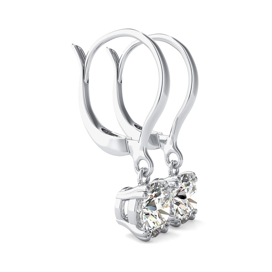 Drop Earrings 2 CT Total Weight – view 2