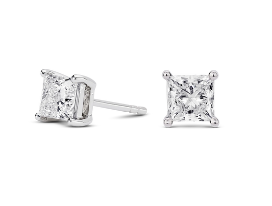 Square Stud Earrings (2CT. Total)