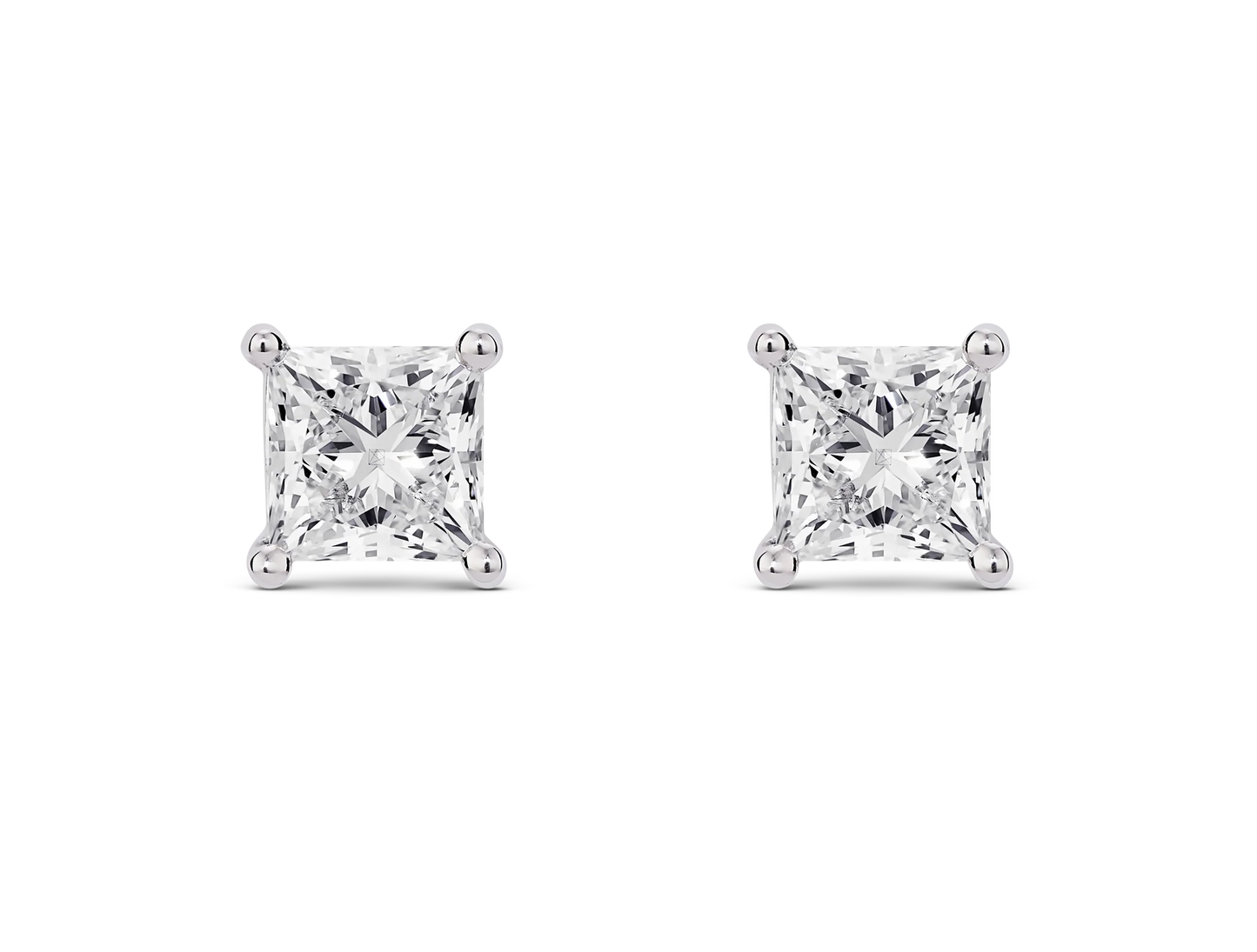 SquareStud Earrings (3CT. Total)