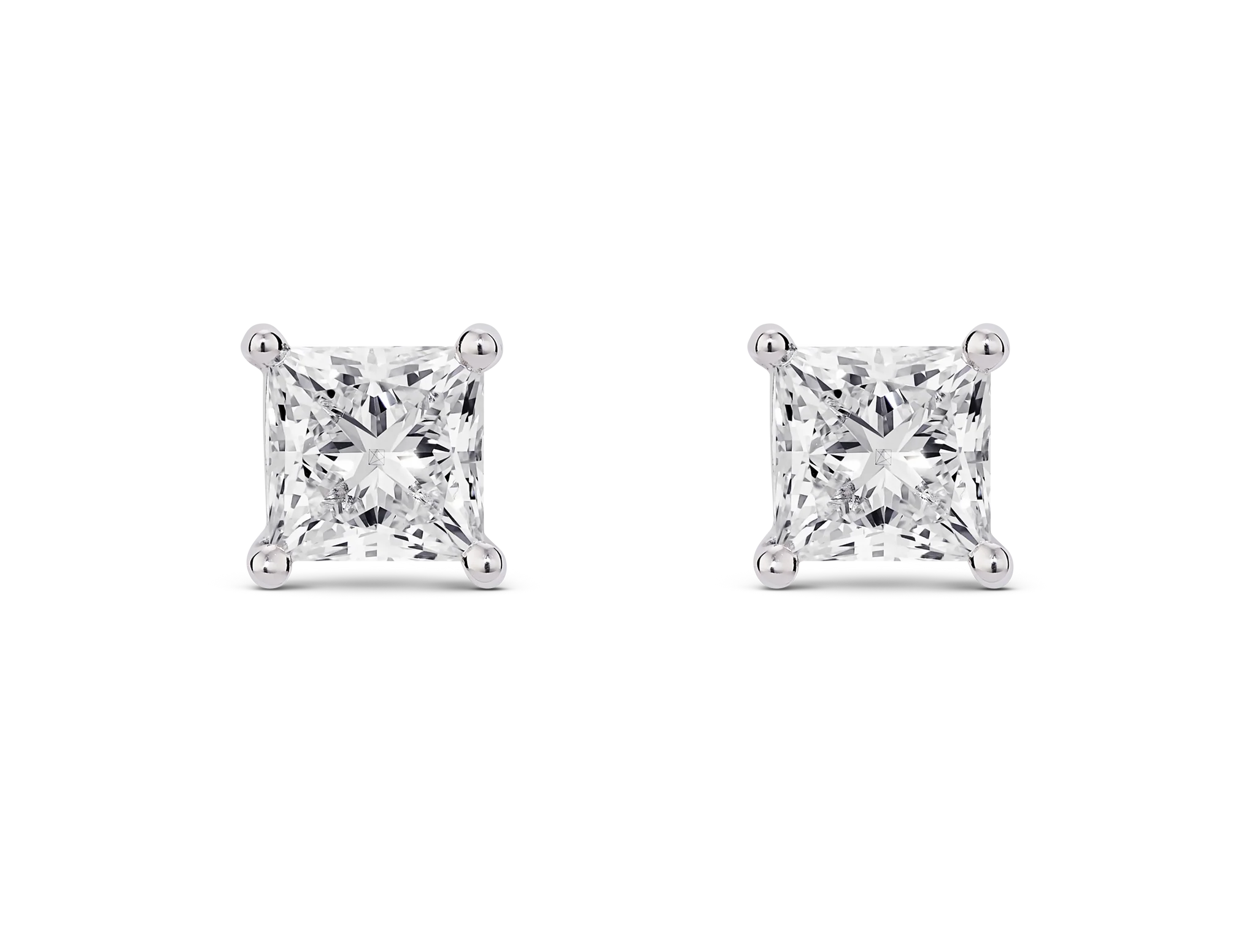 Square Stud Earrings (4CT. Total)