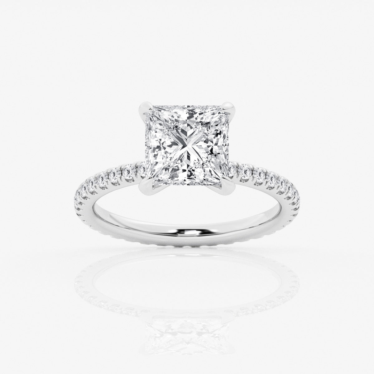 3 Carat Princess Cut Lab Diamond Engagement Ring – view 2