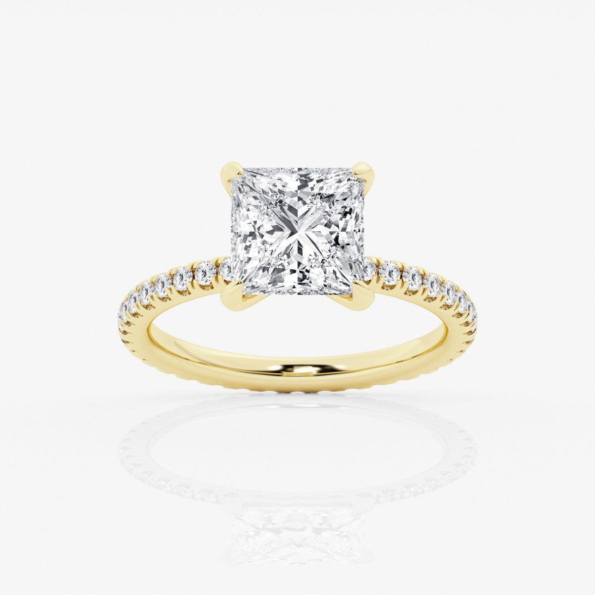 3 Carat Princess Cut Lab Diamond Engagement Ring – view 2