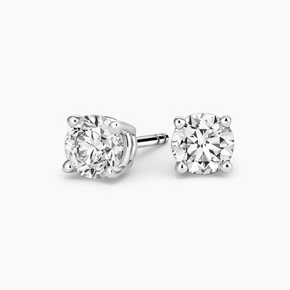 Round Stud Earrings (4CT. Total)