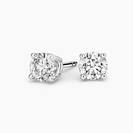 Round Stud Earrings (2CT. Total)