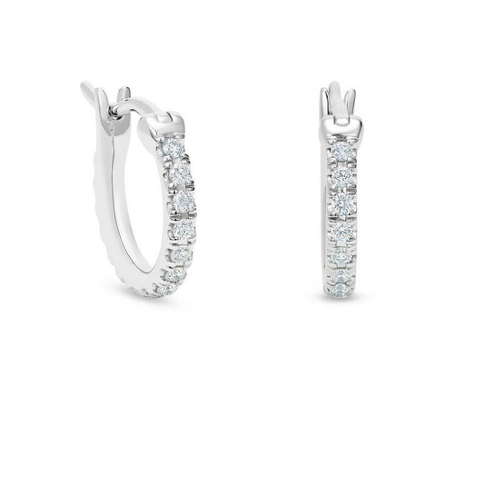Moissanite Diamond Hoop Earrings .25CT Total Weight